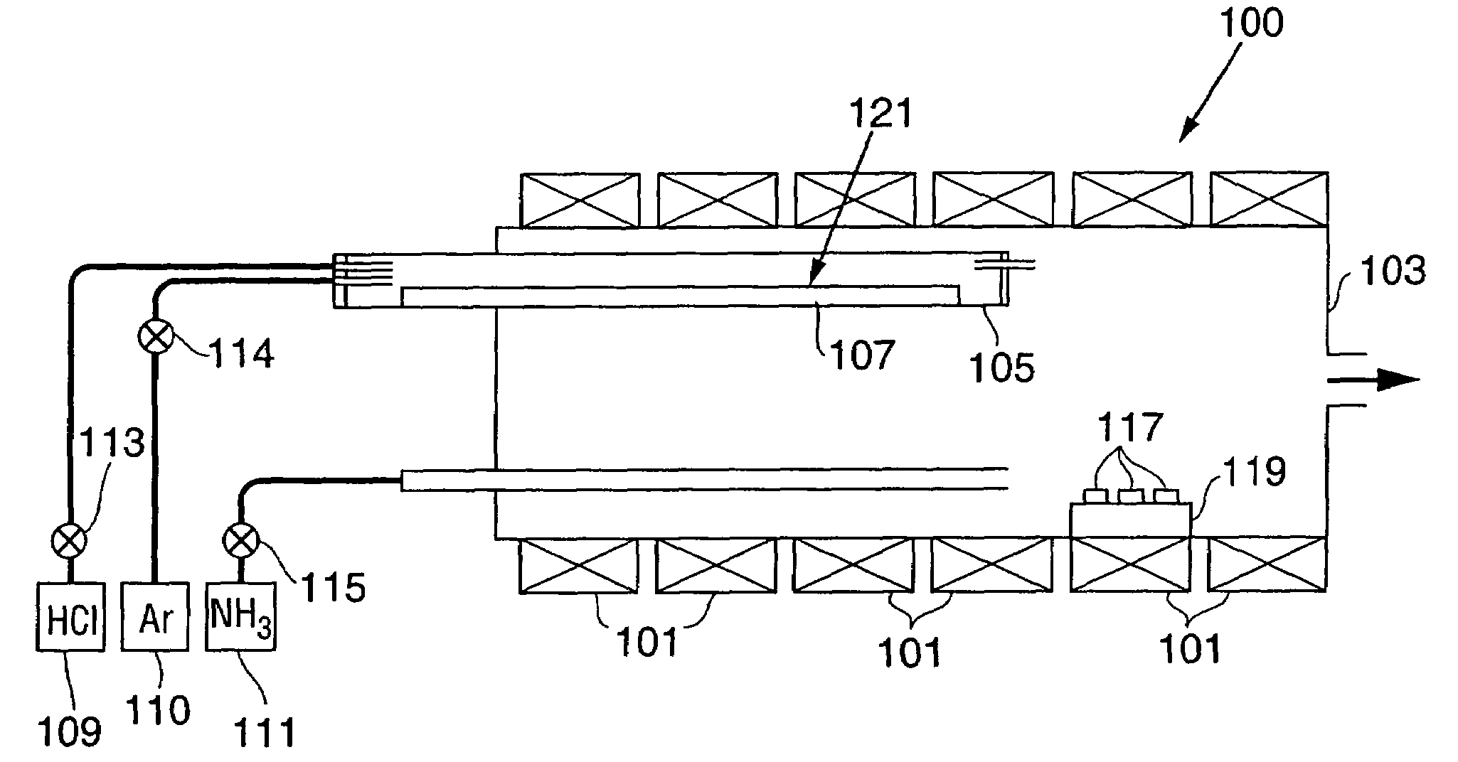 Reactor for extended duration growth of gallium containing single crystals