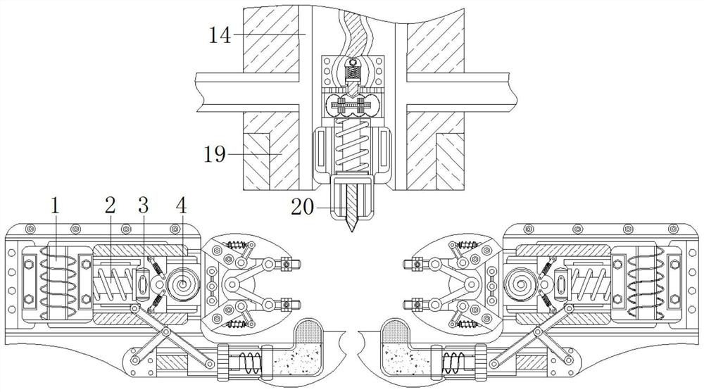 Self-adaptive auxiliary device for safety protection of engraving clamping force of glasses frame