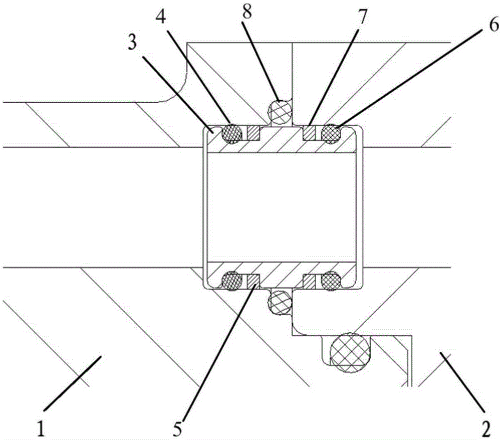 Compact type redundant sealing structure