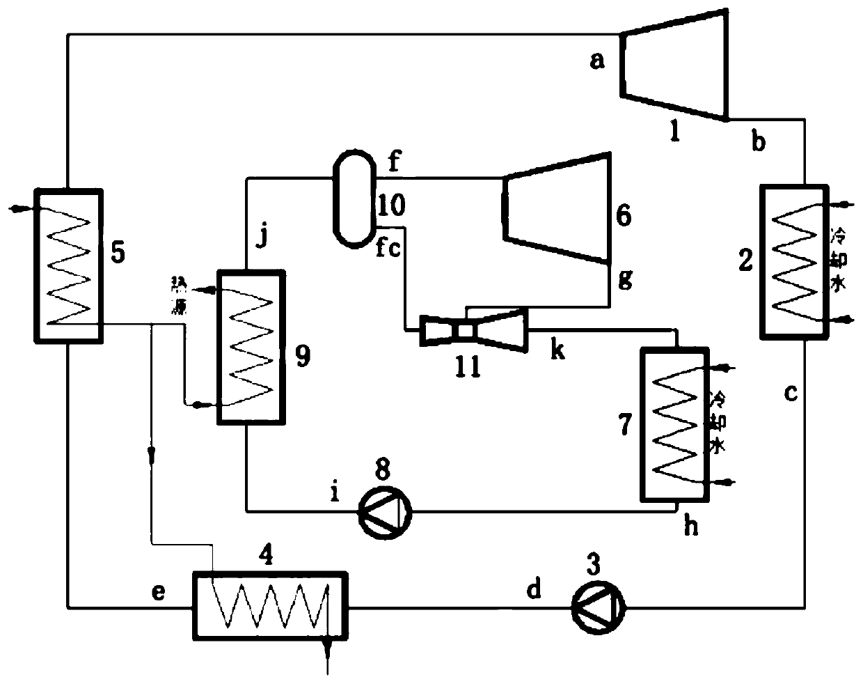 Double-working-medium organic Rankine cycle power generation system and control method thereof