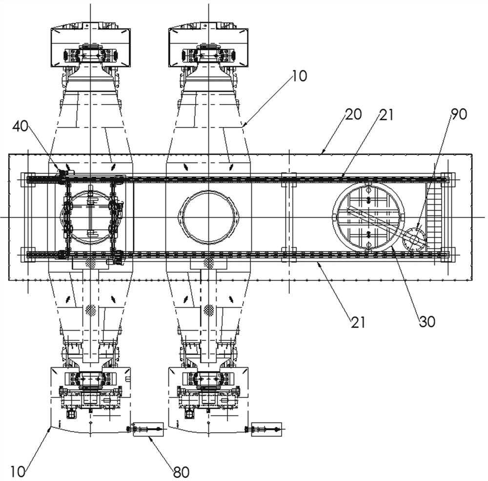 Tank cover conveying system of torpedo tank car