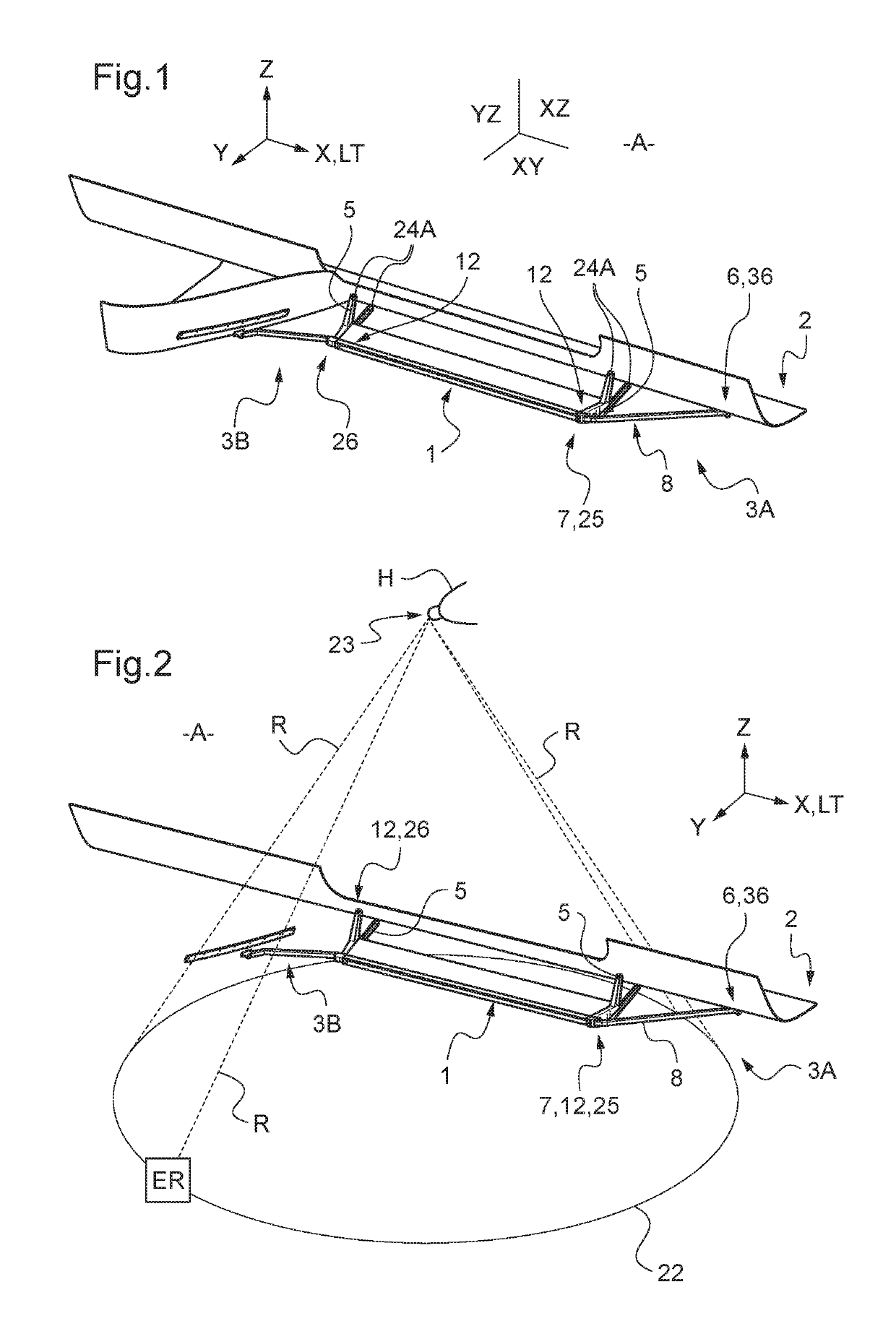 Deflector assembly for an aircraft