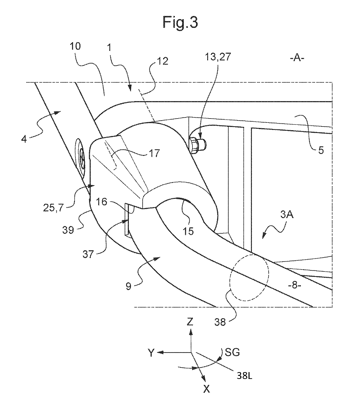 Deflector assembly for an aircraft