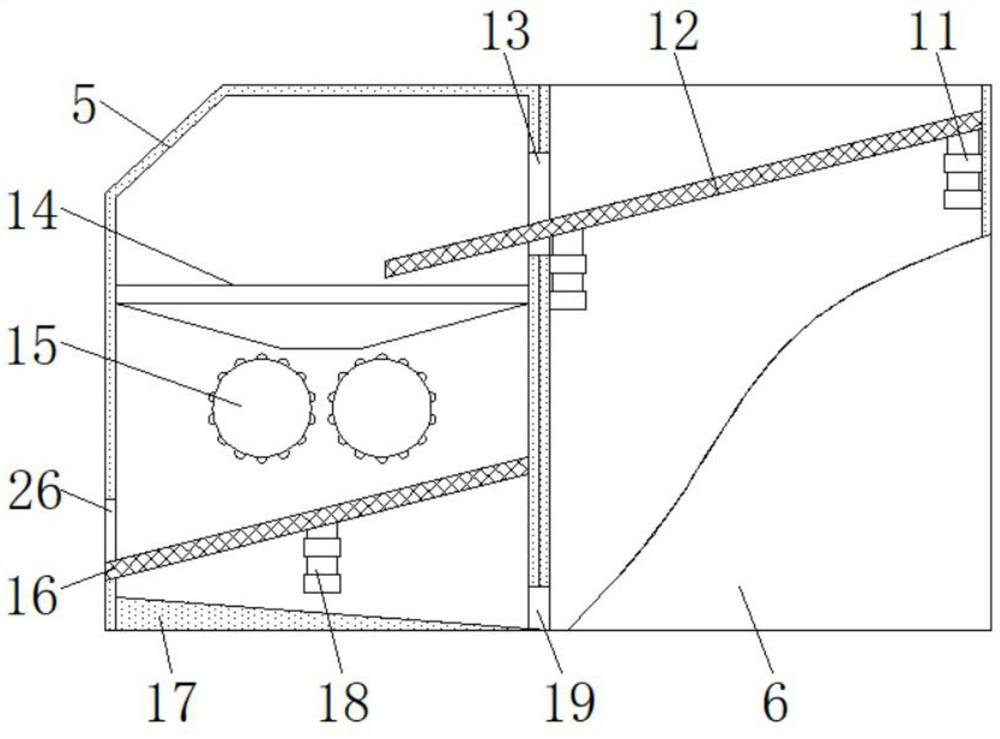 Raw material drying device with screening function