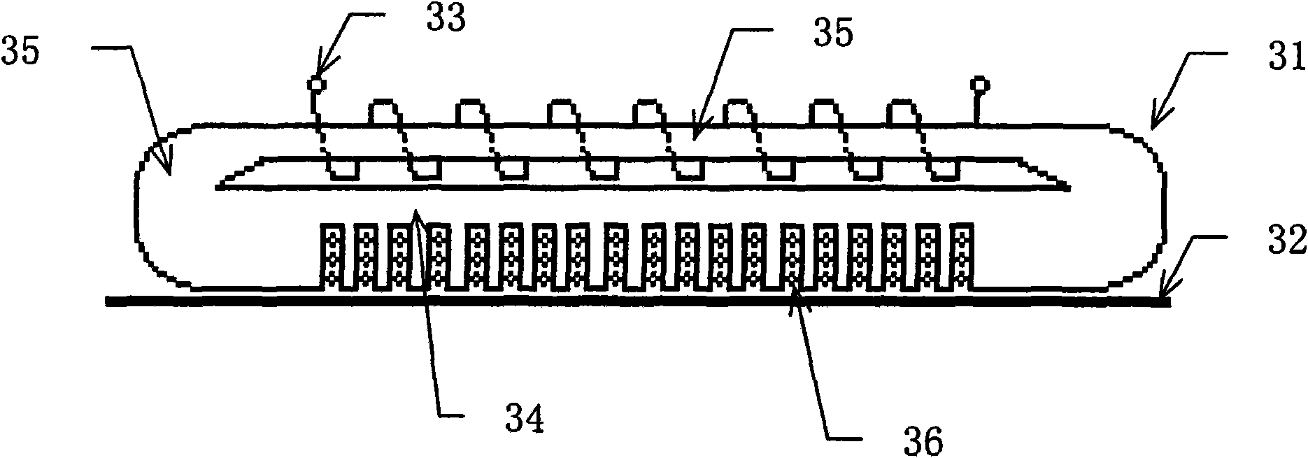 Linear motor of communicated magnetic circuit