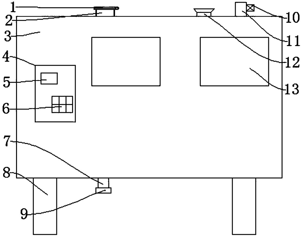 Livestock farm sewage treatment device and method