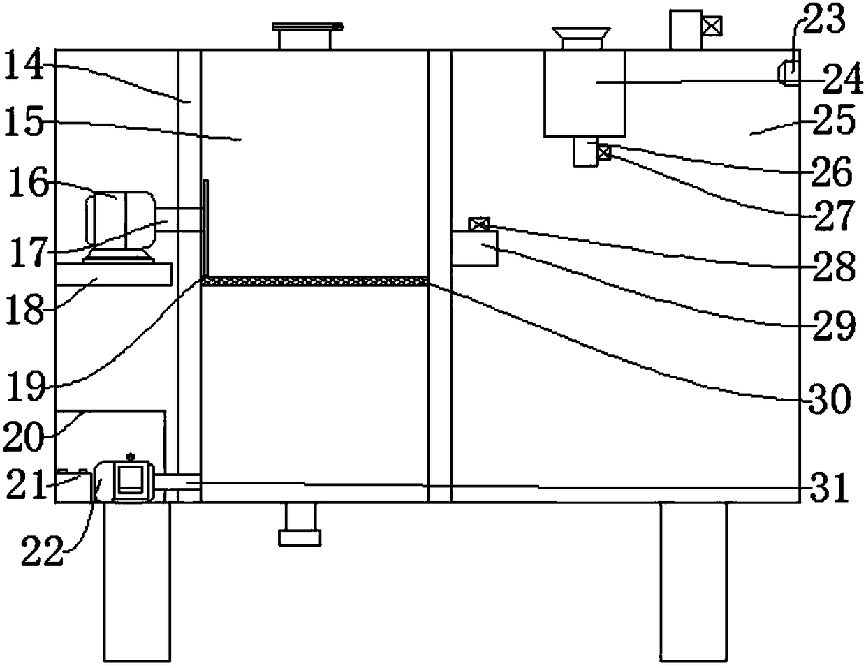 Livestock farm sewage treatment device and method