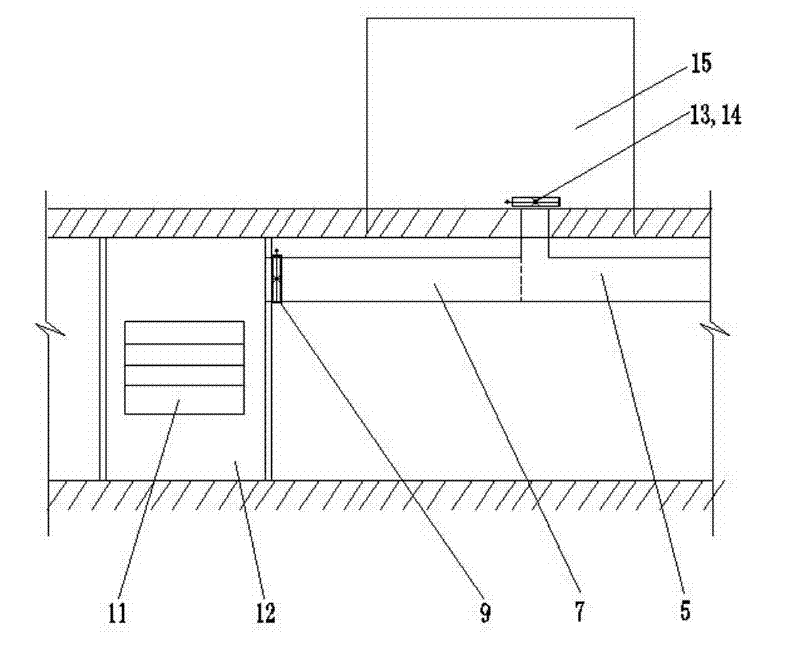 Subway platform ventilation and smoke removal distribution structure in station with opened-closed system