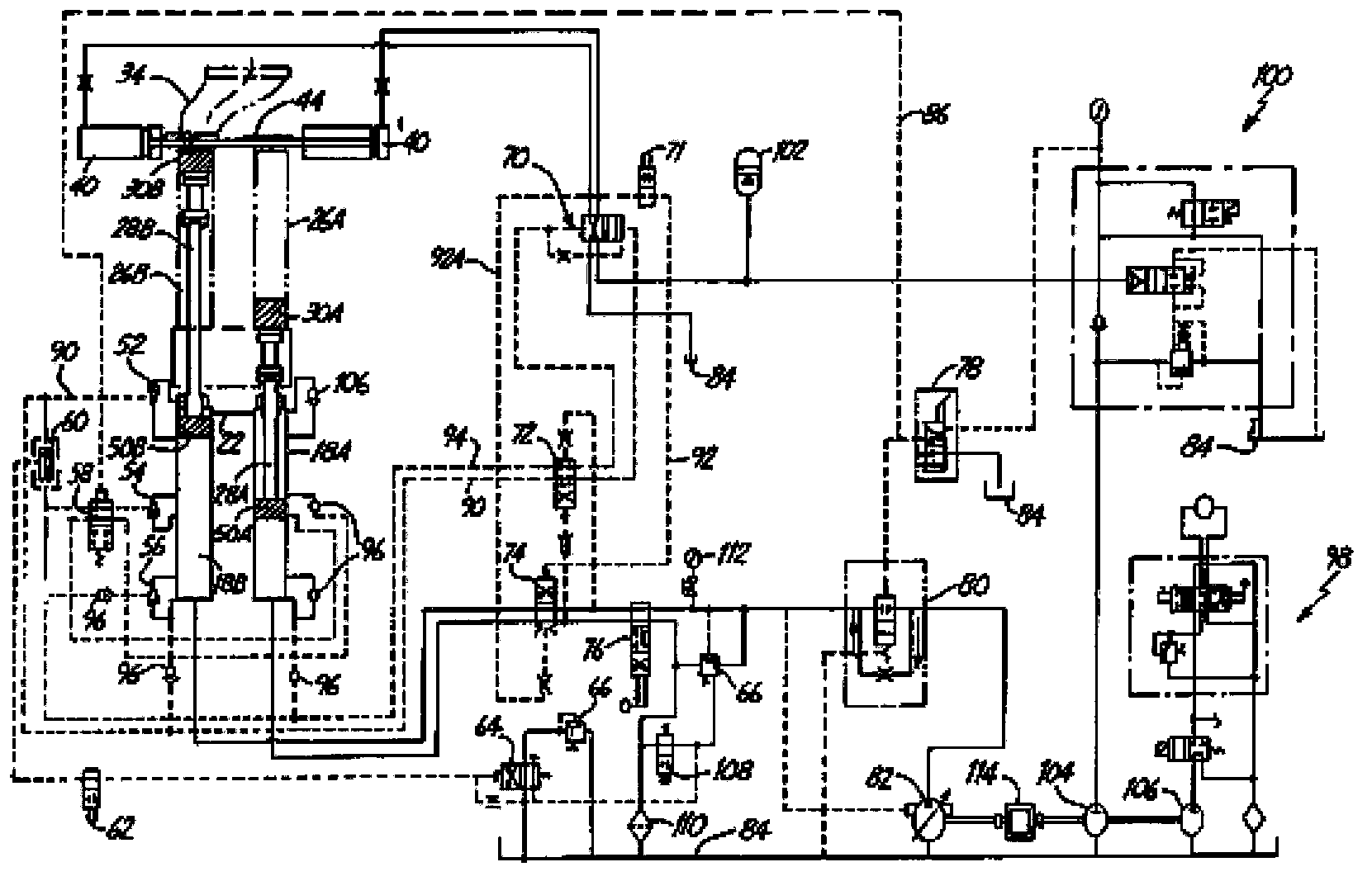 Pumping stroke control method for viscous material double-cylinder pump and pumping equipment for viscous material