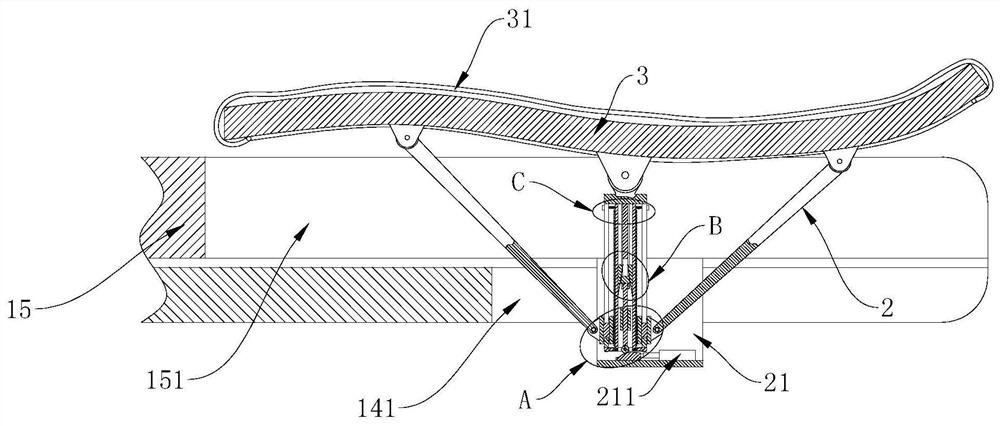 Head supporting device for CT perfusion examination