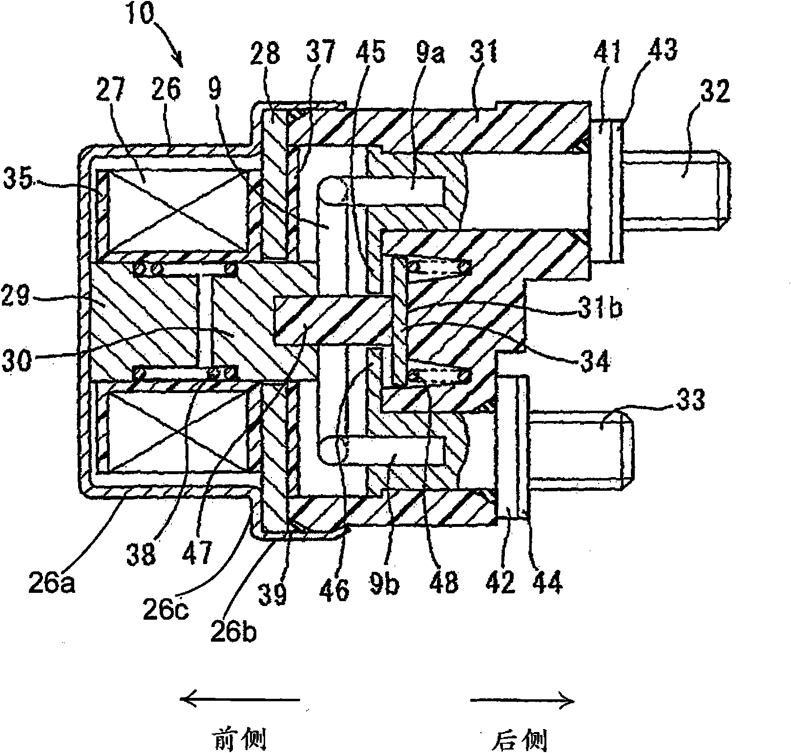 Starter solenoid switch with improved arrangement of resistor