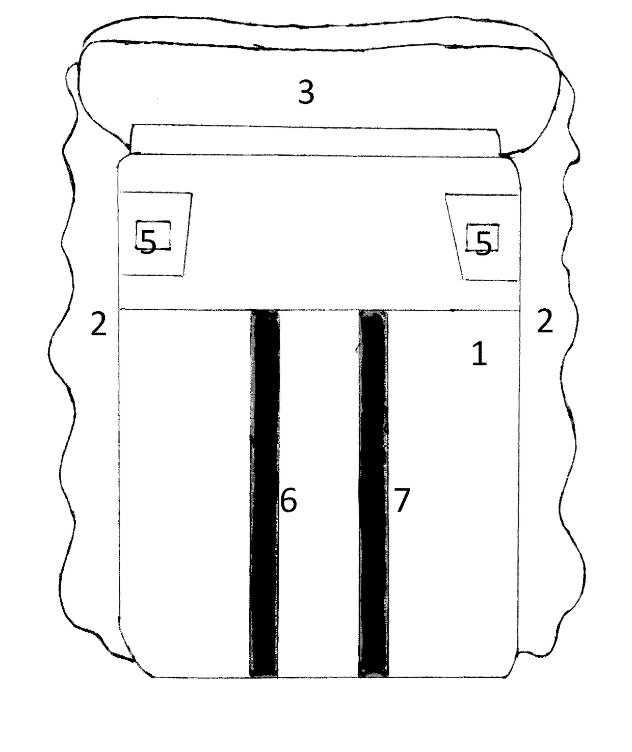 Absorbent item having indicators for the differential detection of urine and faeces