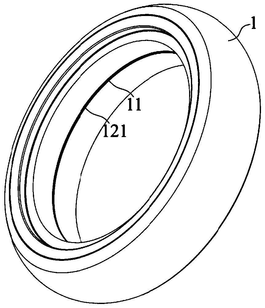 One-time formed inflatable hollow tire and manufacturing method thereof