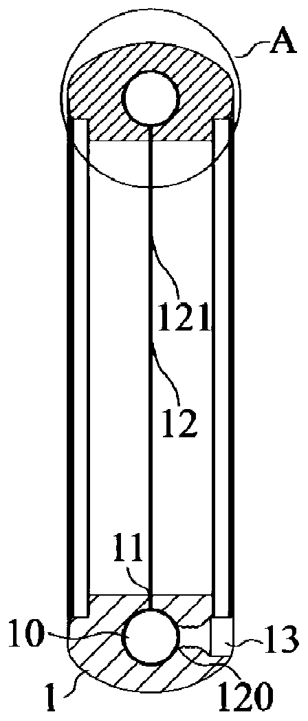 One-time formed inflatable hollow tire and manufacturing method thereof