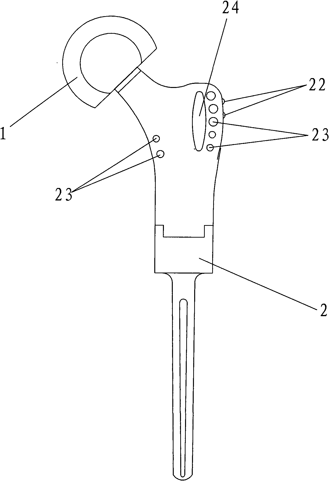 Femur upper segment hip-joint prosthesis