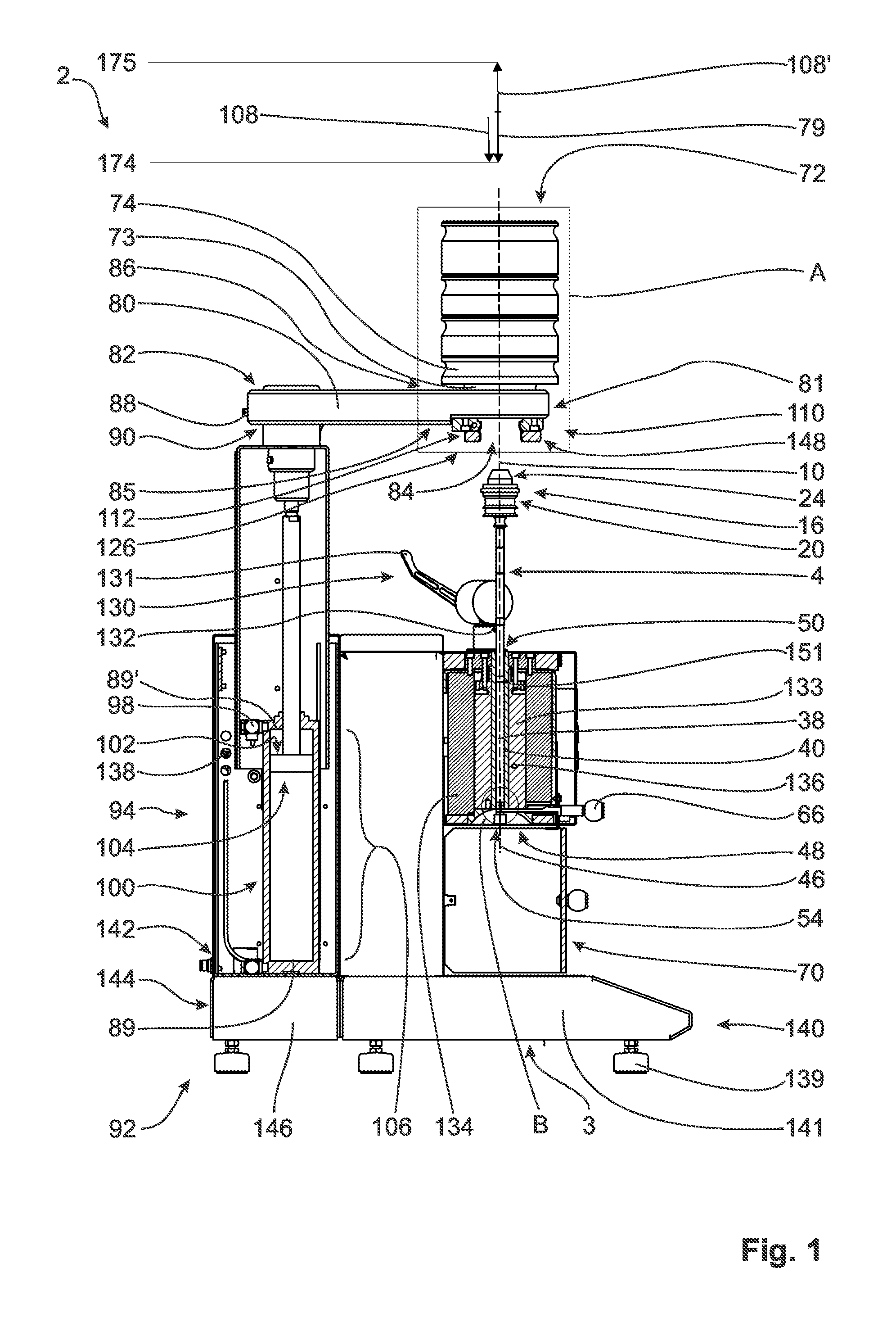 Flow test machine and an associated measurement method, as well as an associated cleaning process