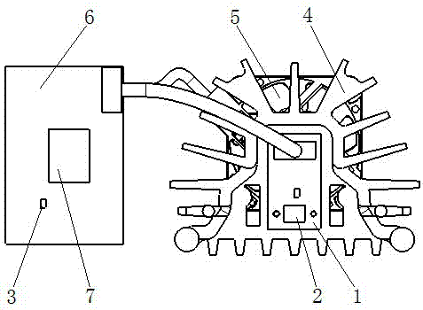 LED vehicle lamp module heat dissipation control method and device