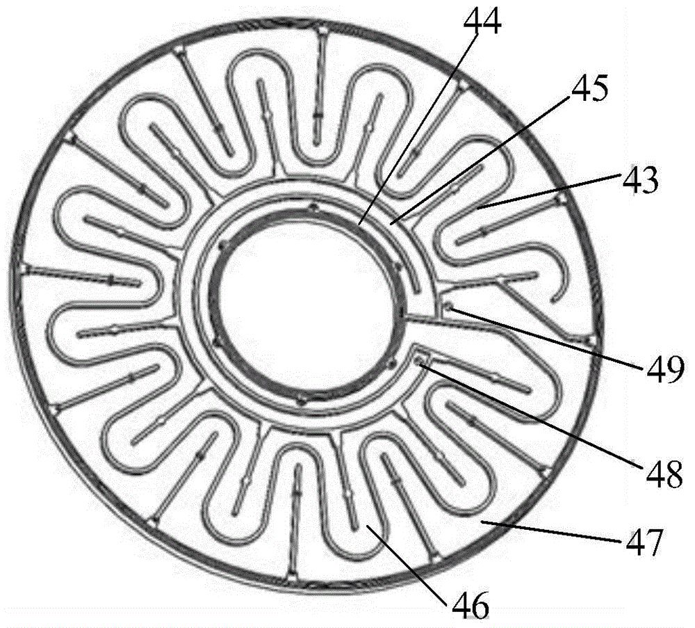 Cooling device and method for double-sided chemical mechanical grinding and polishing of wafer