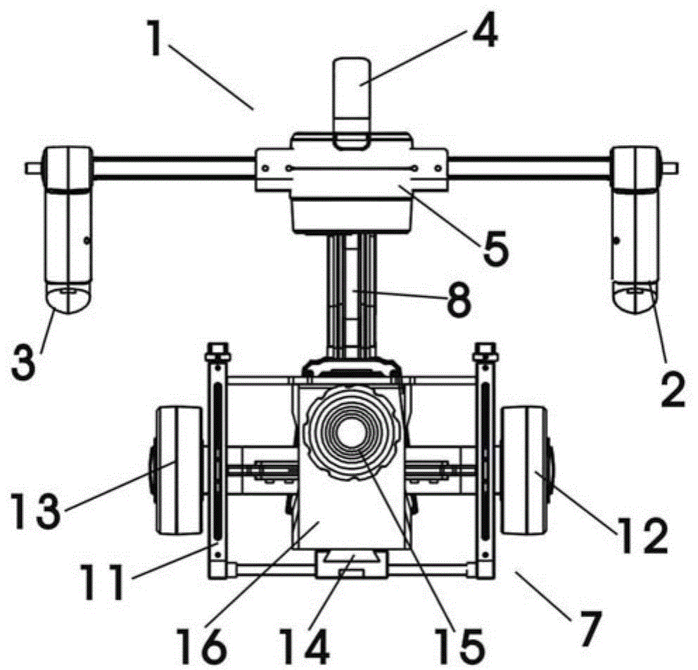 Handheld three-axis self-stabilization shooting tripod head