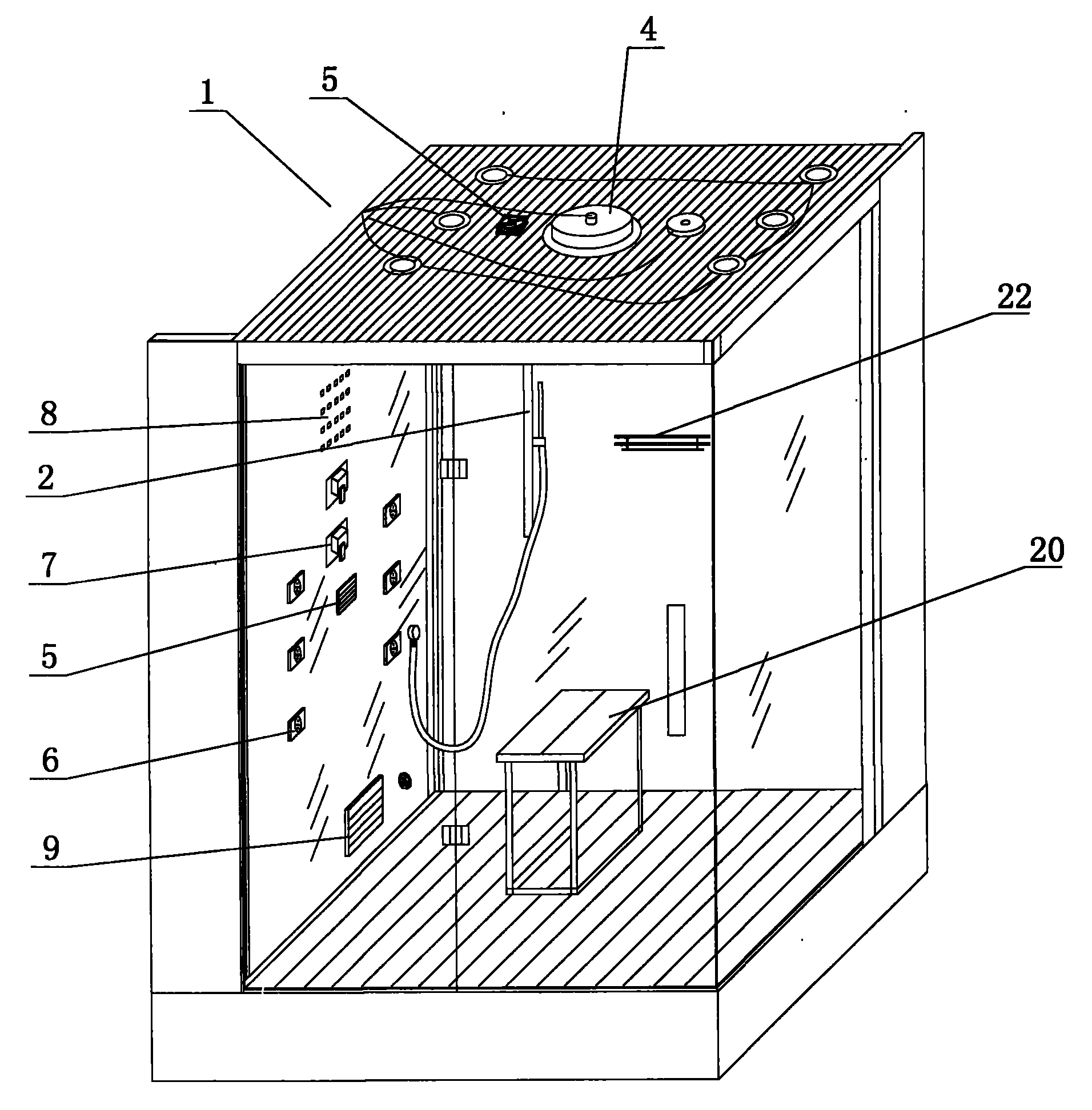 Multifunctional steam shower room