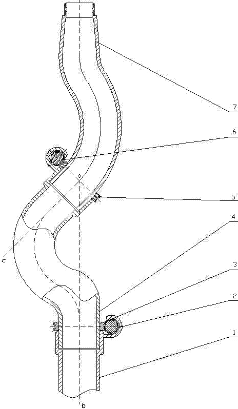 Pitching slewing mechanism linked with horizontal slewing for fire monitor