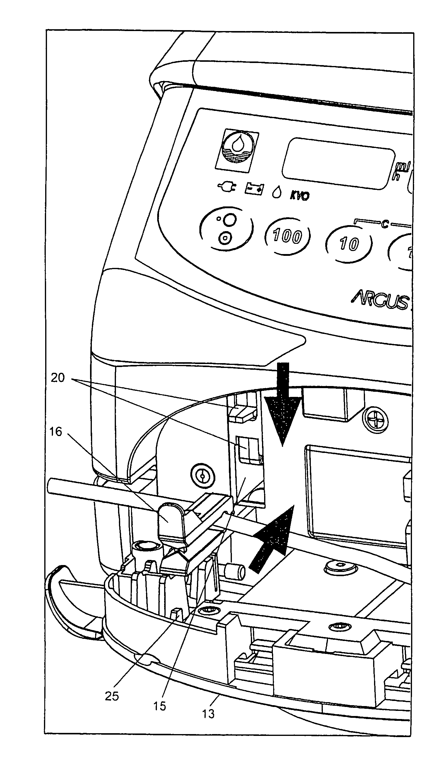 Arrangement for the coupling of an intravenous tube with infusion pump