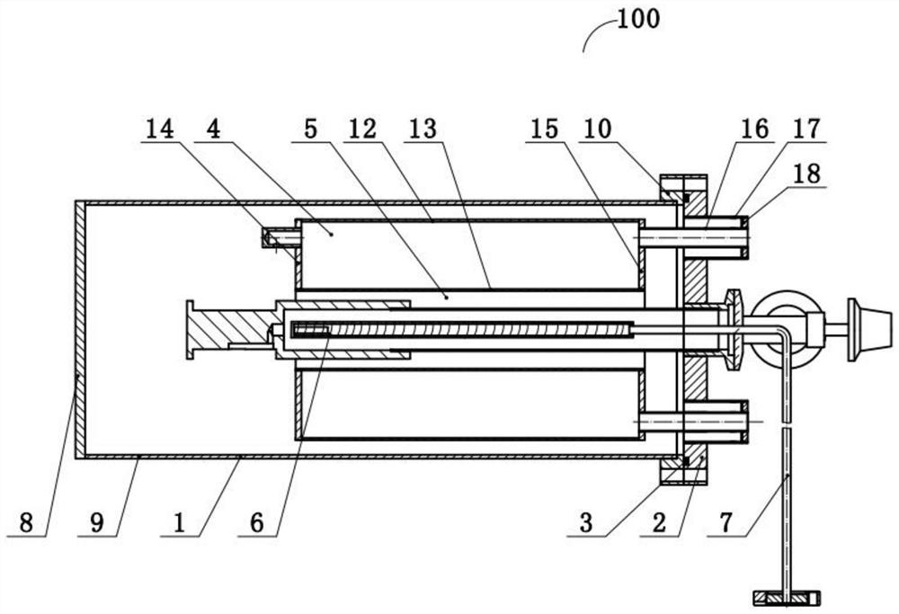 Device and method for separating krypton and xenon in rock sample