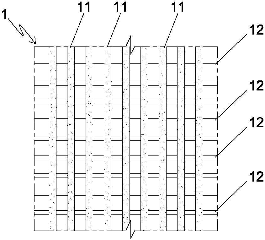 Method for producing grid gauze having opened holes