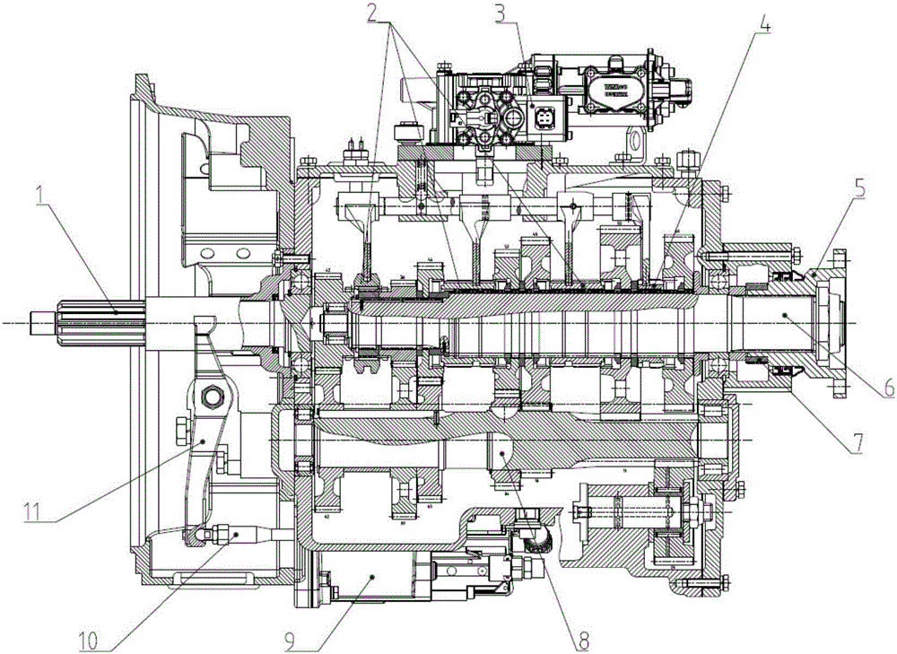 Automatic transmission of six-gear light truck