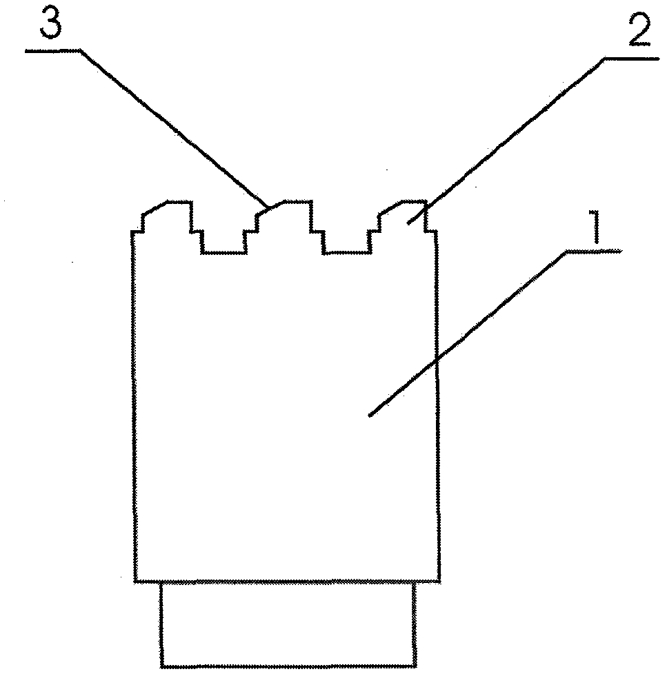 Diamond bit with large saw-teeth