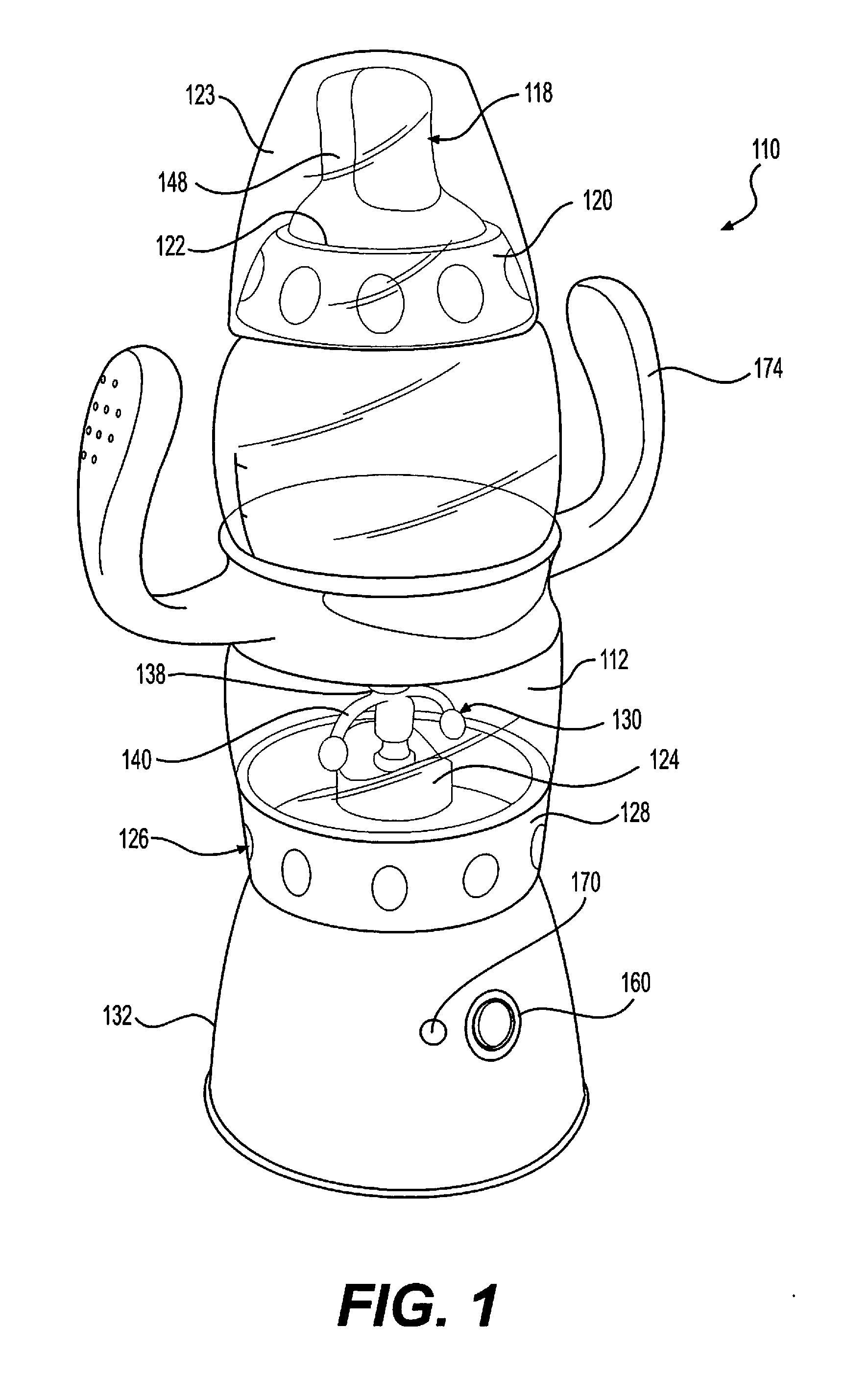 Baby bottle blender