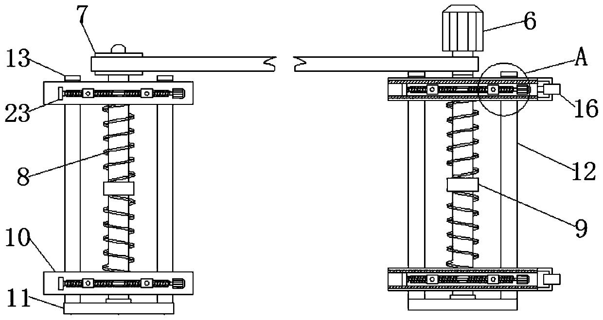 An easily adjustable shore-based conveying device for wharf vehicles