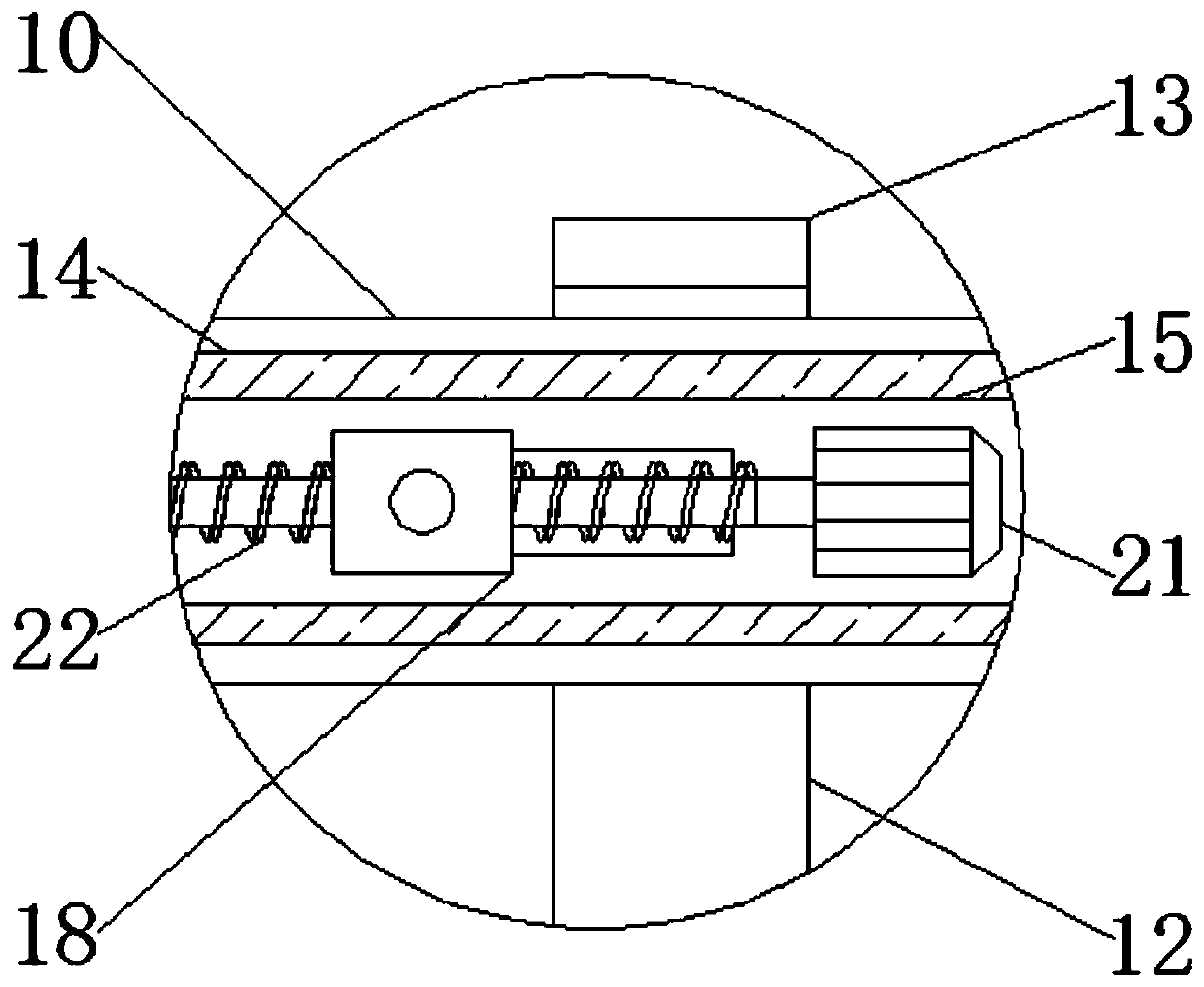 An easily adjustable shore-based conveying device for wharf vehicles