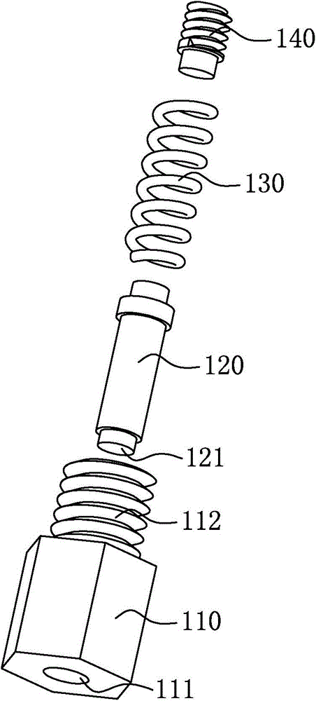 Buffer-type hot melting column