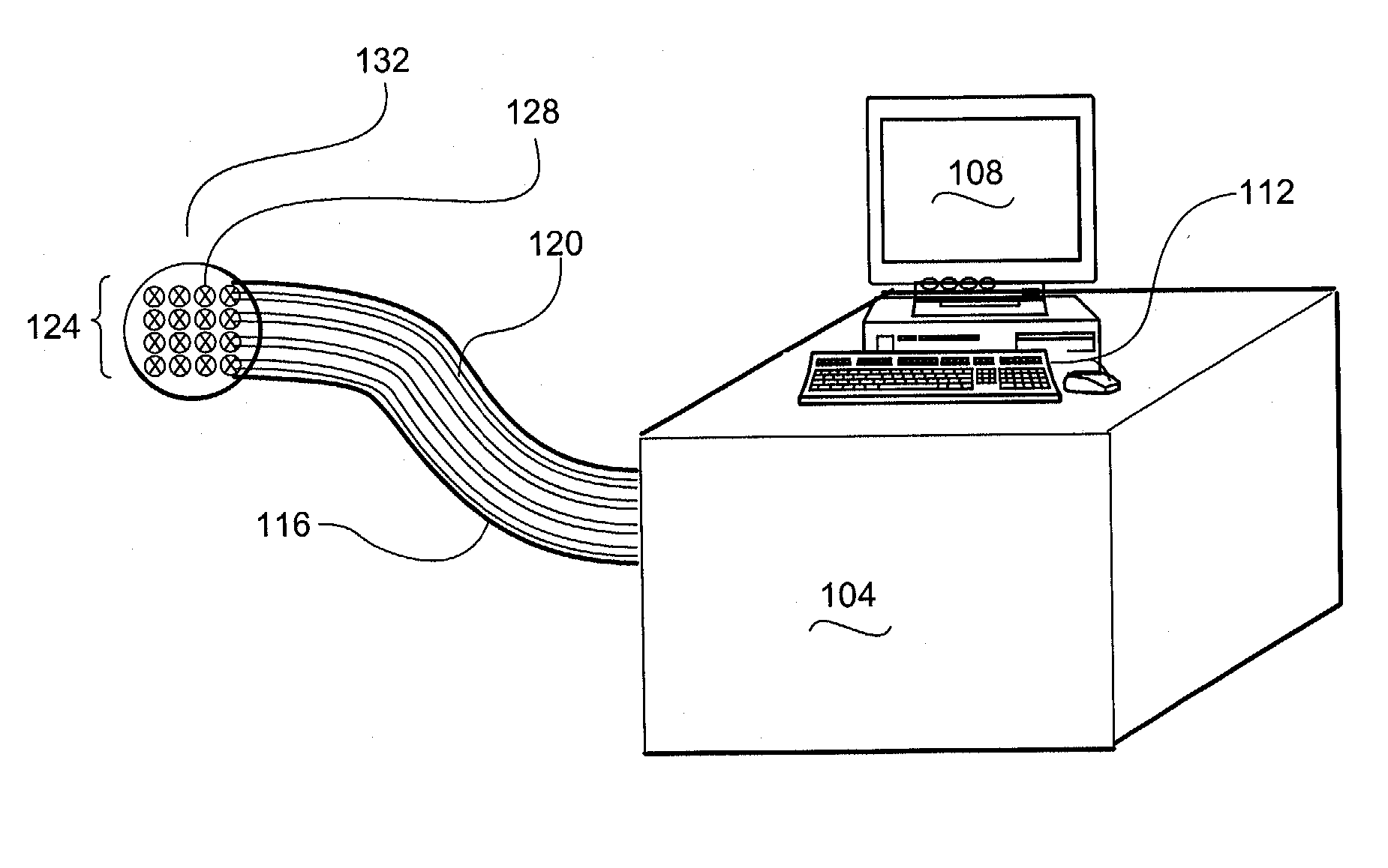 Two-dimensional ultrasonic array with asymmetric apertures