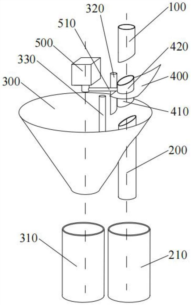 Falling flow sampling device