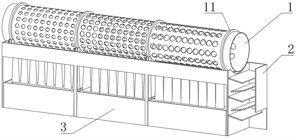 Fruit and vegetable screening device