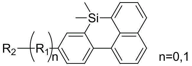 Silicon-containing benzanthracene-based organic light-emitting material and its preparation method and application