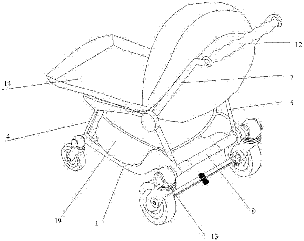 Multifunctional combined baby carriage