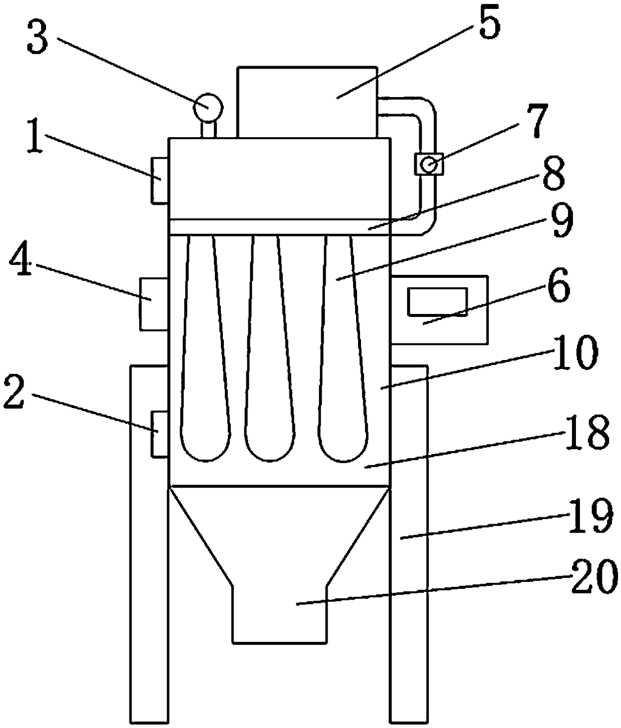 Pulse filter bag type explosion-proof dust removing equipment