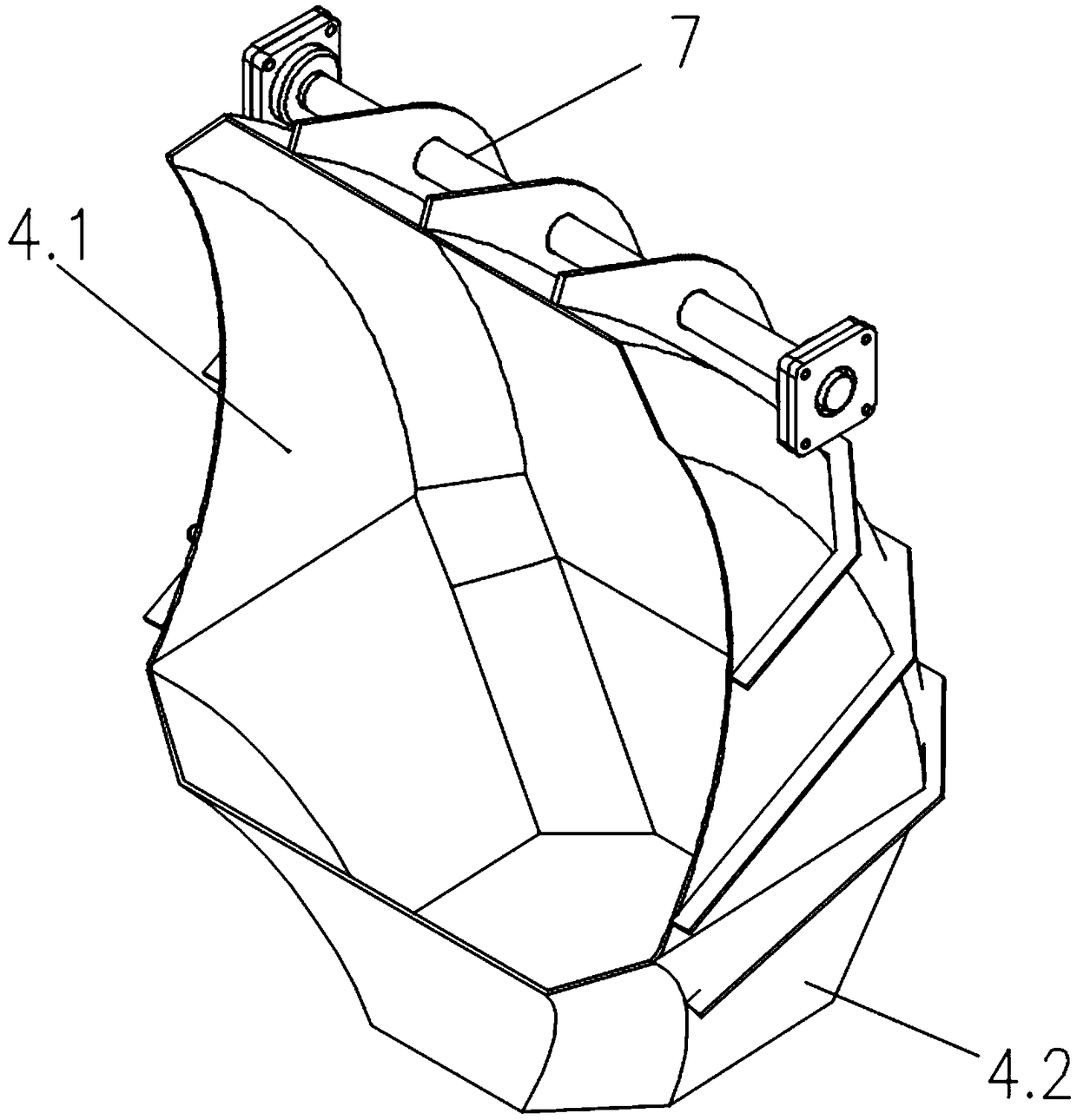 Flow guiding funnel distributor