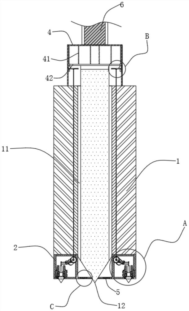 Environment-friendly soil collection device capable of being ejected out automatically according to drilling depth