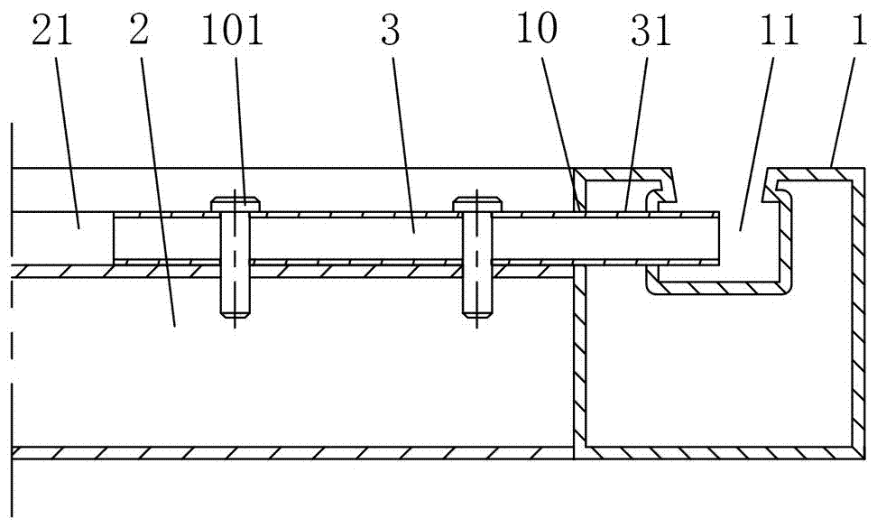 Internal connecting type double-connection structure of curtain wall keel