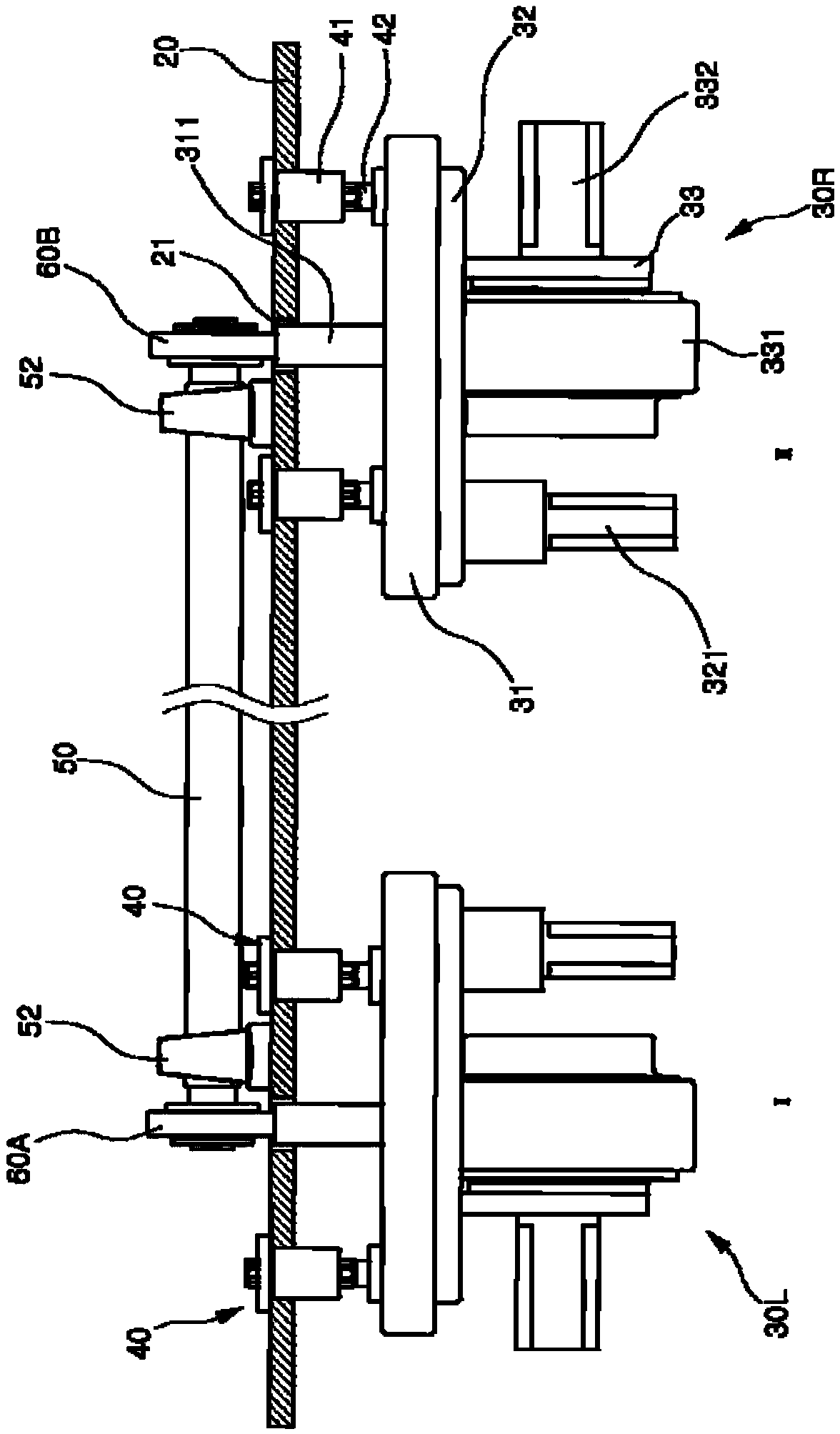 Non-elastic suspension frame structure of automatic guiding vehicle