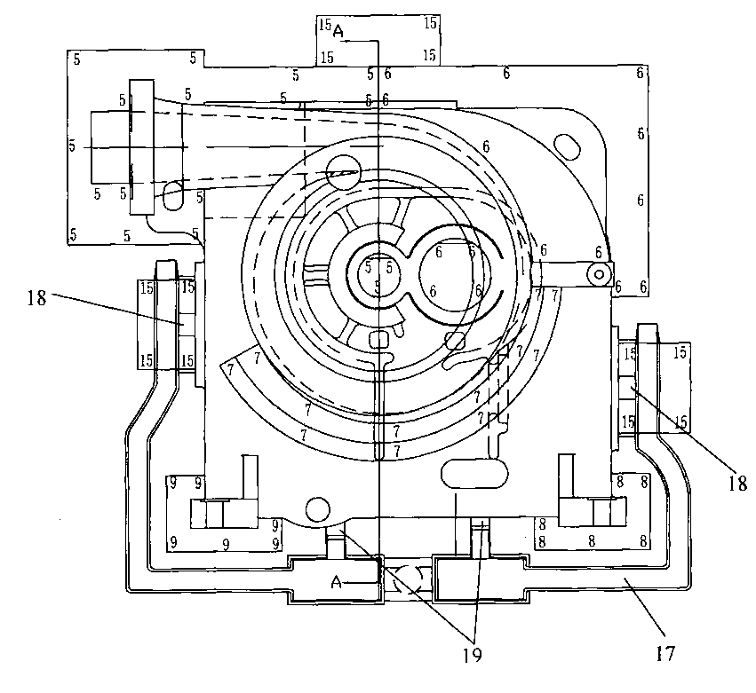 Casting method of body casting of centrifugal air compressor