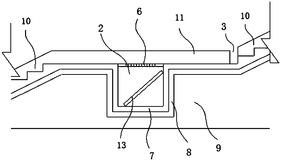 Slope surface multifunctional longitudinal drainage structure for comprehensive treatment of small watershed