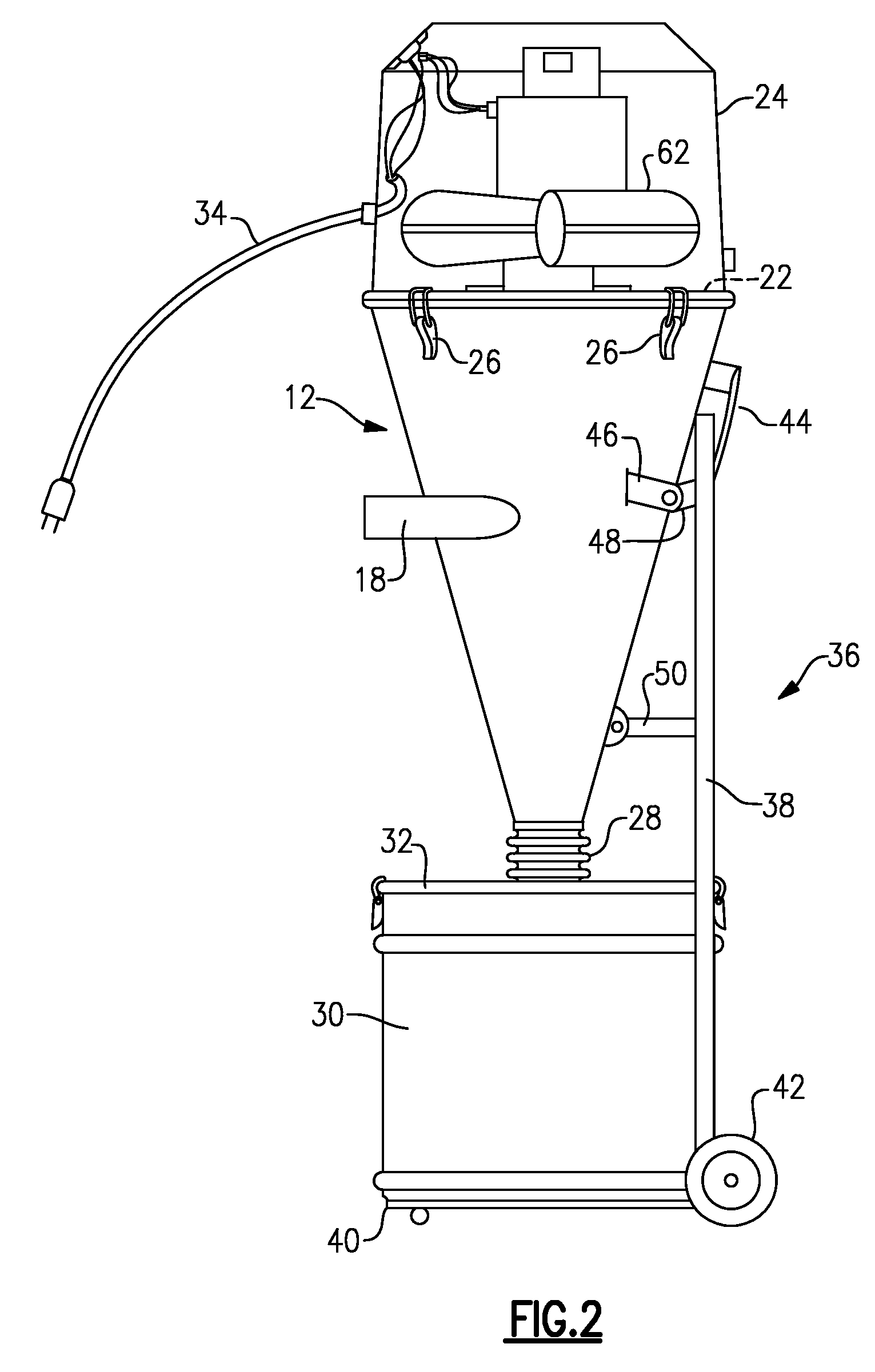 Portable cyclonic dust collector/vacuum cleaner