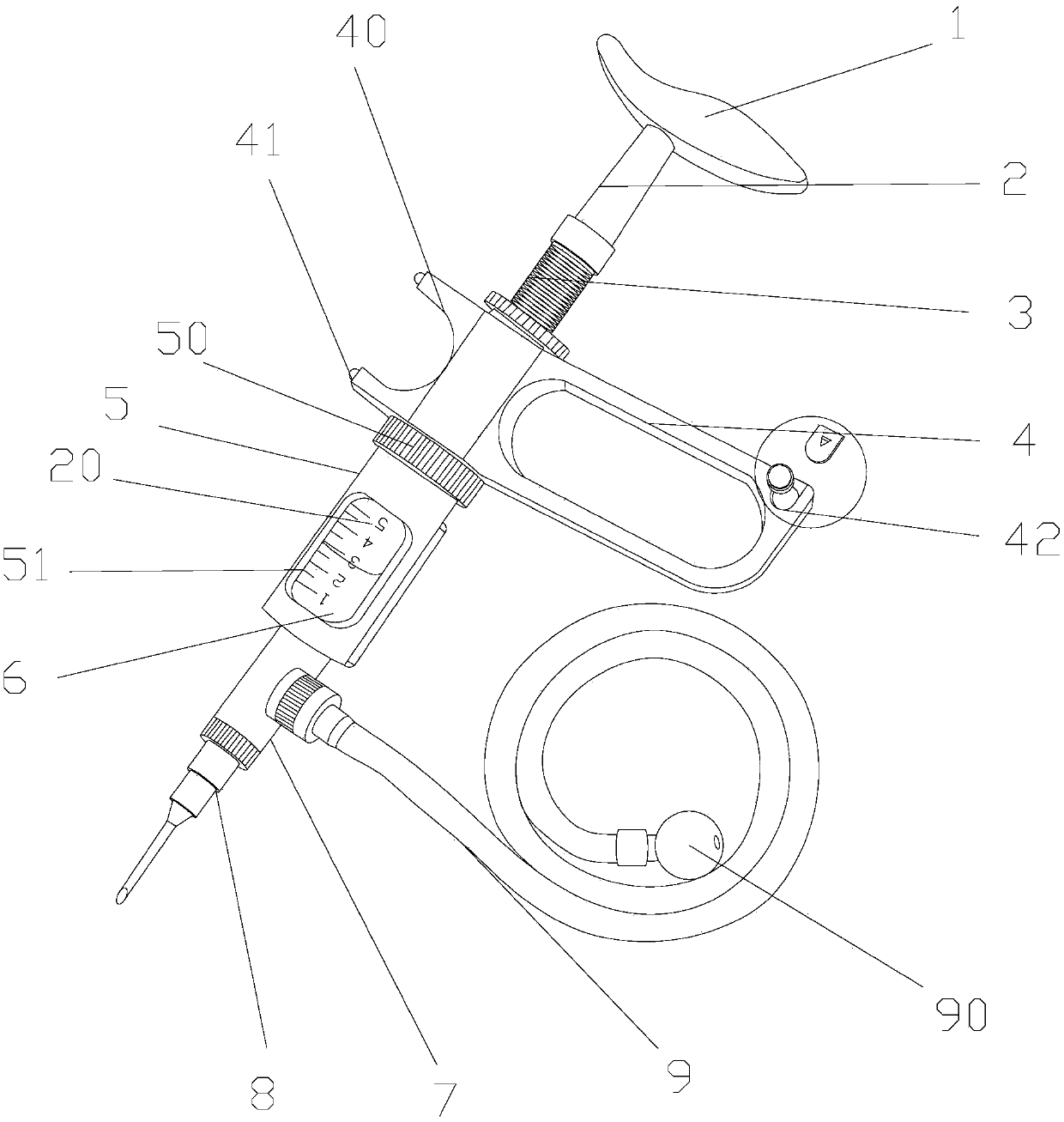 Rectal drug delivery device with electric regulation function in gastroenterology department