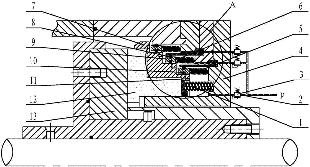 Liquid mechanical seal device applicable to variable pressure environment