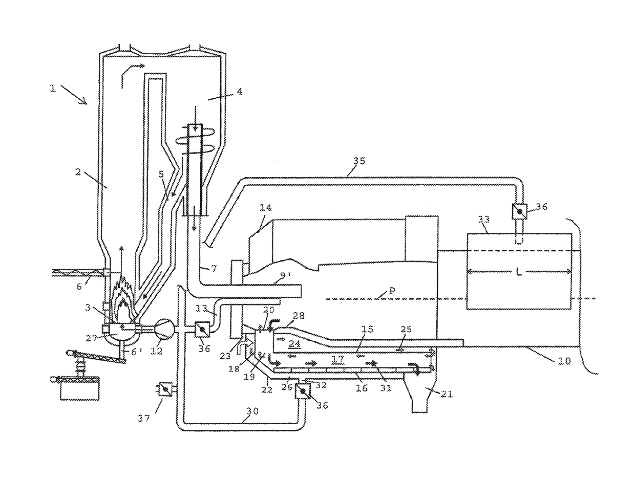 Method and arrangement for burning lime mud